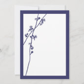 Invitation Branches de fleurs sauvages de la Marine Faire-par (Dos)