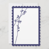 Invitation Branches de fleurs sauvages de la Marine Faire-par (Dos)