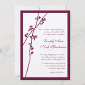 Invitation Branches de Fleurs sauvages de prune fleurie Faire (Devant)
