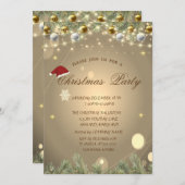 Invitation Branches de l'arbre de Noël Boules Compagnie de No (Devant / Derrière)