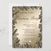 Invitation Branches de l'arbre de Noël, Fête de Noël d'entrep (Devant)