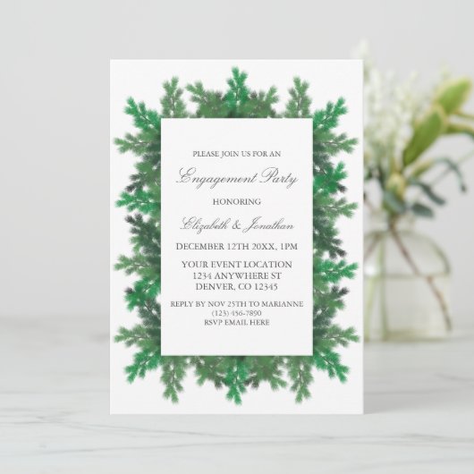 Invitation Branches de l'arbre d'hiver (Debout devant)