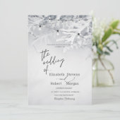 Invitation Branches de l'arbre d'hiver Mariage de neige (Debout devant)