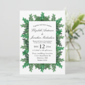 Invitation Branches de l'arbre d'hiver Mariage photo (Debout devant)