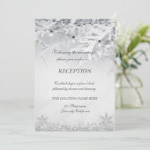 Invitation Branches de mariage enneigées en hiver (Debout devant)