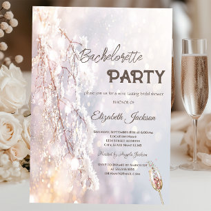 Invitation Branches de merveilleux hiver Enterrement de vie d