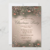 Invitation Branches de pin, Boules, Fête de Noël (Devant)