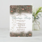 Invitation Branches de pin, Boules, Lumières, Fête de Noël (Debout devant)