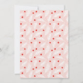 Invitation Branches de pin et Holly Berries Pink Holiday Part (Dos)