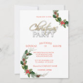 Invitation Branches de Pin Soirée de Noël d'Entreprise (Devant)