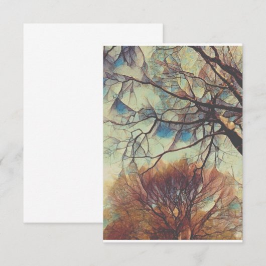 Invitation Branches de verre teinté (Devant / Derrière)