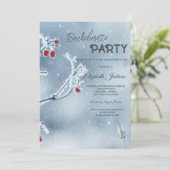 Invitation Branches de Winter Wonderland pour Enterrement de (Debout devant)