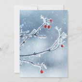 Invitation Branches de Winter Wonderland pour Enterrement de (Dos)