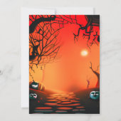Invitation Branches déplaisantes du paysage rouge Sun Hallowe (Dos)