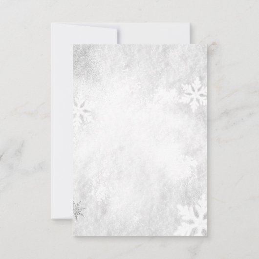 Invitation Branches d'hiver Lantern Snowflake Dîner de répéti (Dos)