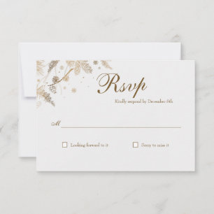 Invitation Branches d'hiver Mariage RSVP