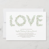 Invitation Branches d'olive LOVE Collection Vert (Devant)