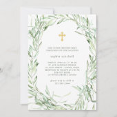 Invitation Branches d'olivier méditerranéen Première communio (Devant)