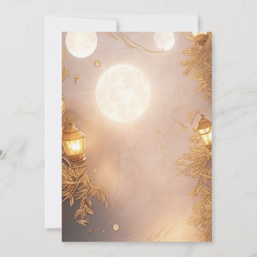 Invitation Branches élégantes Entreprise de lanterne rustique (Dos)