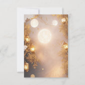 Invitation Branches élégantes Réception Rustique Lanterne (Dos)