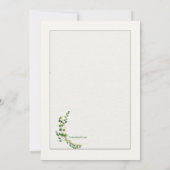 Invitation Branches Émeraude (Dos)