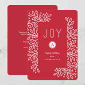 Invitation Branches Joyeuses Fêtes d'entreprise (Devant / Derrière)