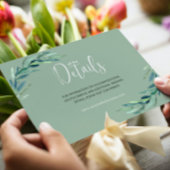 Invitation Branches minimalistes d'eucalyptus sur Sage Green