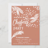 Invitation Branches modernes de pin blanc d'aquarelle (Devant)