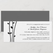 Invitation Branches noires en feuilles (Devant / Derrière)