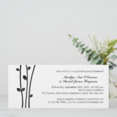 Invitation Branches noires en feuilles (Debout devant)