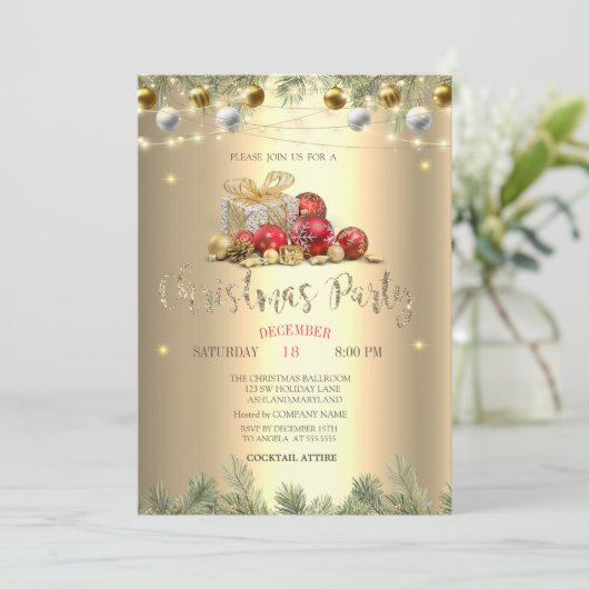 Invitation Branches, Présentations, Boules, Éclairage à corde (Debout devant)