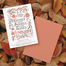 Branches rétro Boho et citrouille Friendsgiving