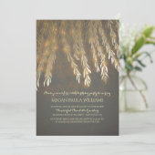 Invitation Branches vintage Gold Willow Tree Fête d'anniversa (Debout devant)