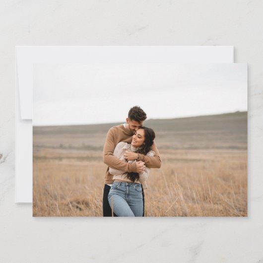 Invitation Brandy Simple Photo Mariage moderne (Dos)