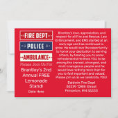 Invitation Brantley's Fire Police Ambulance Thunder_Cove Post (Devant)