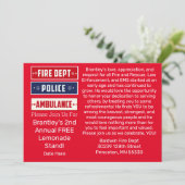 Invitation Brantley's Fire Police Ambulance Thunder_Cove Post (Debout devant)
