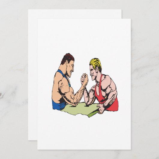 Invitation Bras de fer 2 (Devant / Derrière)