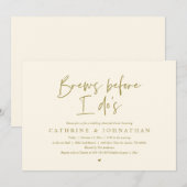 Invitation Brasse avant moi, Dîner de répétition Mariage (Devant / Derrière)