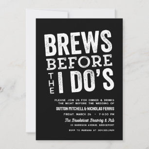 Invitation Brasserie avant la soirée de répétition de la mari