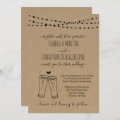 Invitation Brasserie Cheers & Bières Mariage à thème (Devant / Derrière)