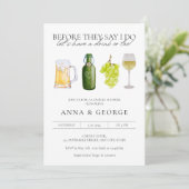 Invitation Brasserie moderne Bière Vin Couples Douche (Debout devant)