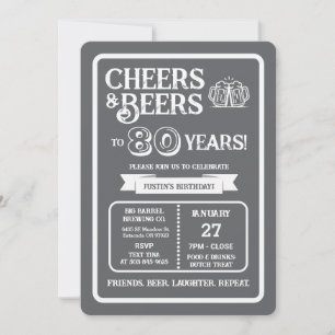 Invitation Brasserie Pub Anniversaire Acclamations et Bières