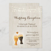 Invitation Brasserie Rustique Réception de mariage seulement (Devant / Derrière)