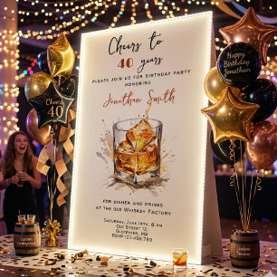 Invitation Bravo à... Fête d'anniversaire Whiskey