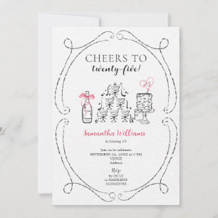 Invitation Bravo à la fille d'anniversaire Bubbly Champagne T