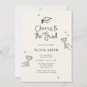 Invitation Bravo à la main pour la Grad Grad Graduation (Devant)