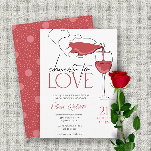 Invitation Bravo à l'amour | Fête des mariées de dégustation 