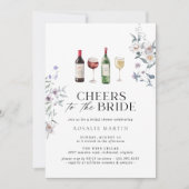 Invitation Bravo à l'épouse | Fête des mariées florale de vin (Devant)