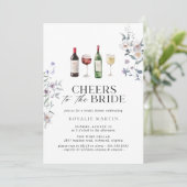 Invitation Bravo à l'épouse | Fête des mariées florale de vin (Debout devant)