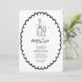 Invitation Bravo à l'Invitation de Grad Champagne Graduation (Debout devant)